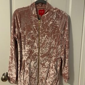 Pink Crushed Velvet Guess Jacket